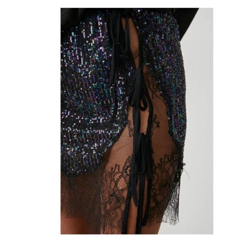 NWT Free people gold ush slip black combo size small - Picture 3 of 9